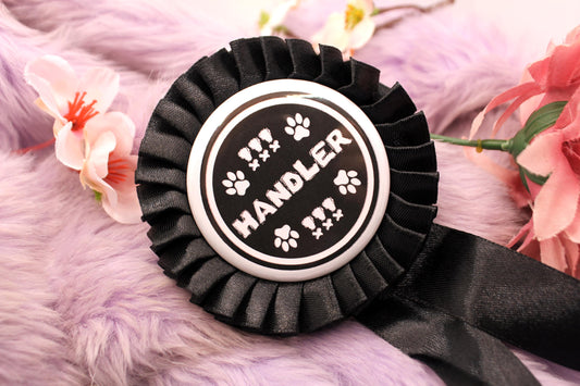 Handler White and Black Rosette (58mm)
