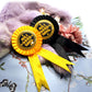 No.1 Good Girl Gold and Black Rosettes (58mm)