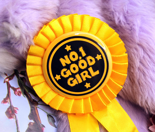 No.1 Good Girl Gold and Black Rosettes (58mm)