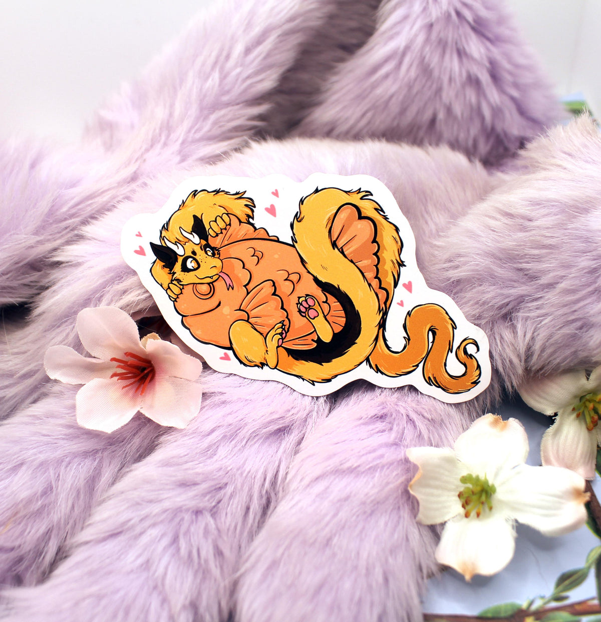 Taiyaki Furry Dragon Sticker (7cm) - The Nightingale Dragon Series