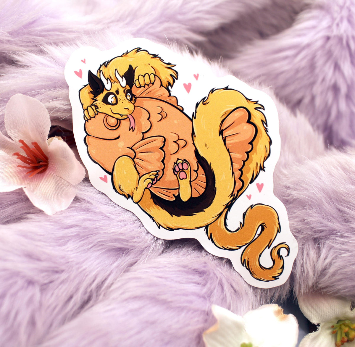 Taiyaki Furry Dragon Sticker (7cm) - The Nightingale Dragon Series