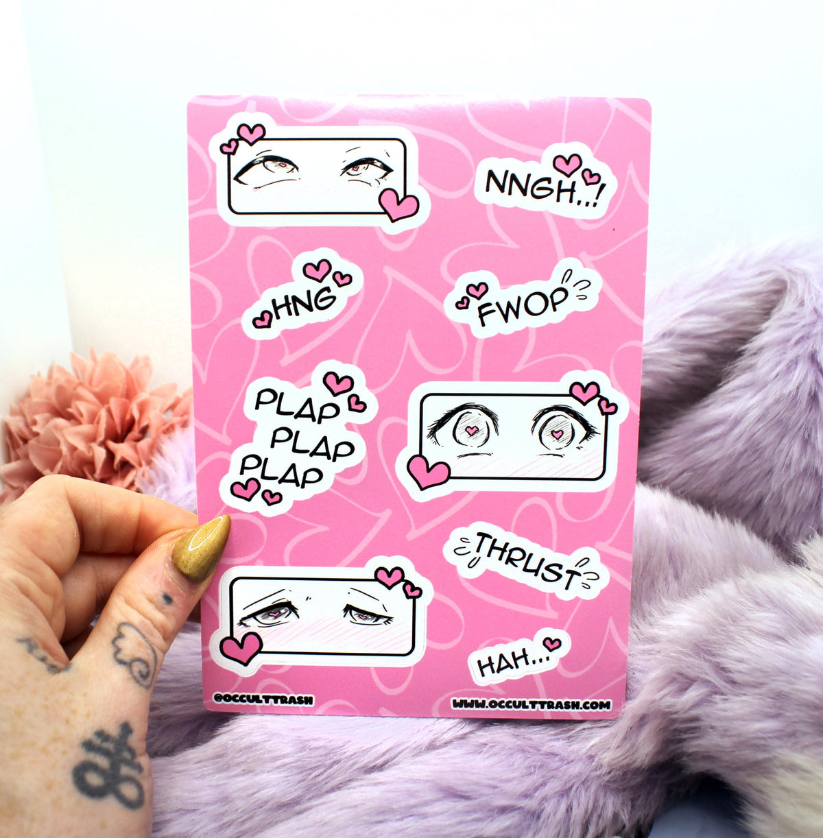 Yaoi Sound Effects A6 Sticker Sheet