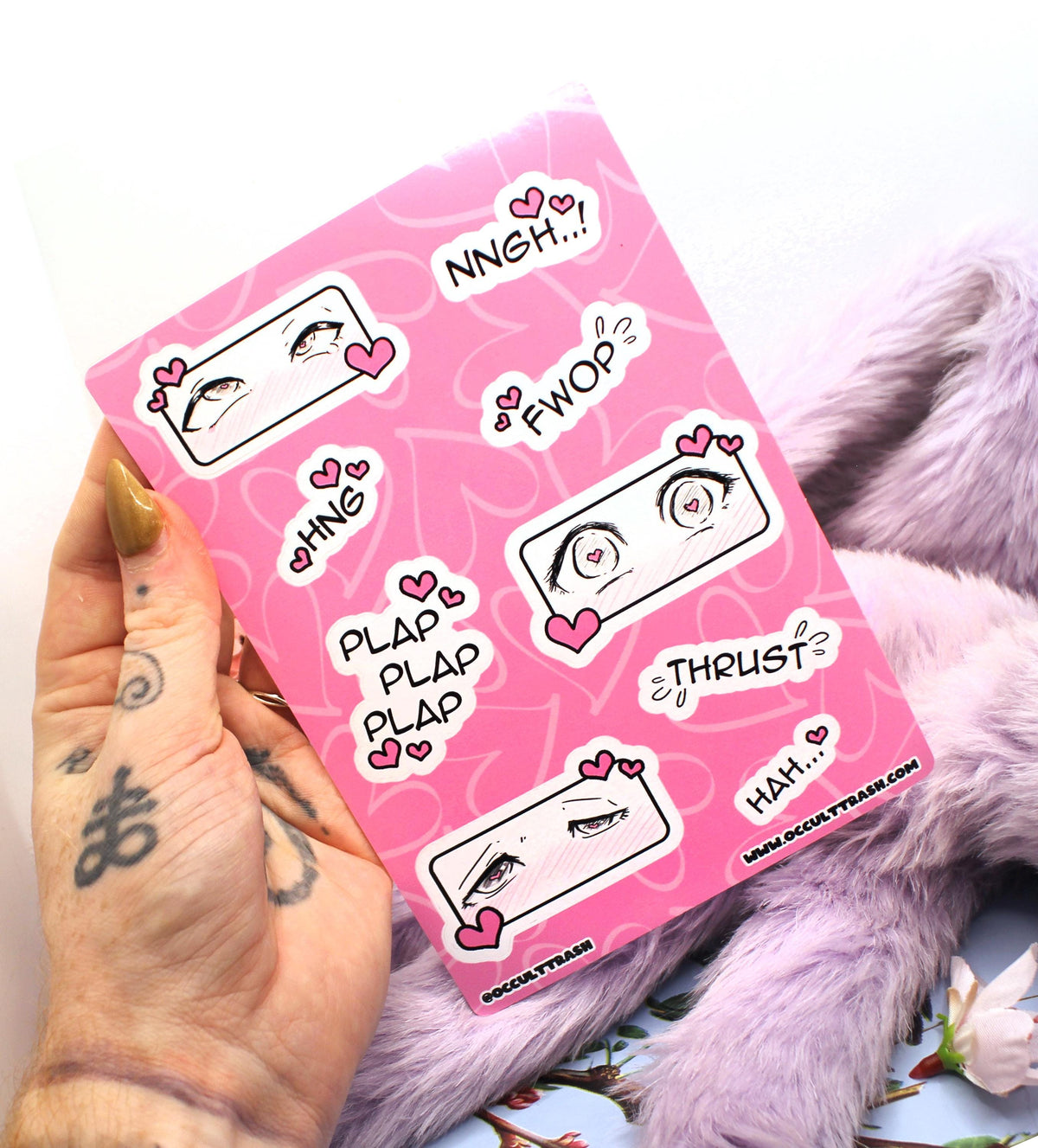 Yaoi Sound Effects A6 Sticker Sheet