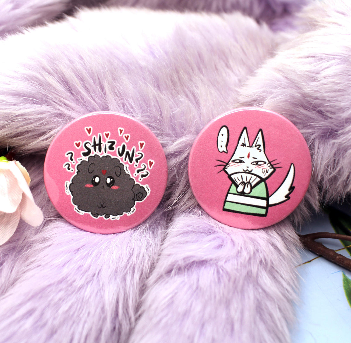 Puppy Eyes BingPup Badge (38mm) - Scum Villain's Self-Saving System