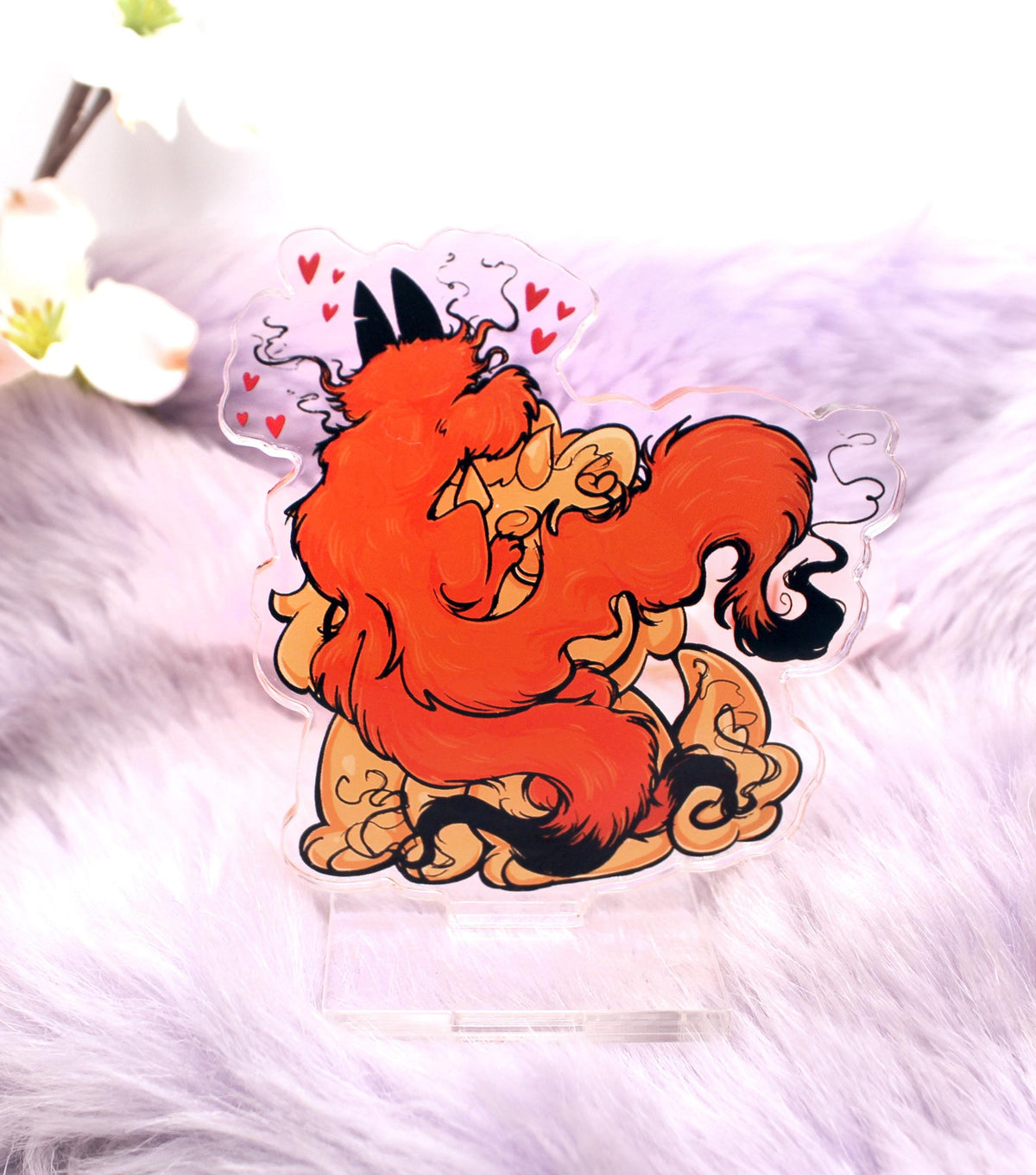 Taiyaki Sunny the Shisa and Enohki The Fox Slim Acrylic Standee (7cm)