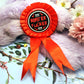 Red and Black Monster Fucker Rosettes (58mm)