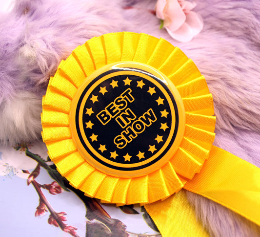 Best In Show Gold and Black Rosettes (58mm)