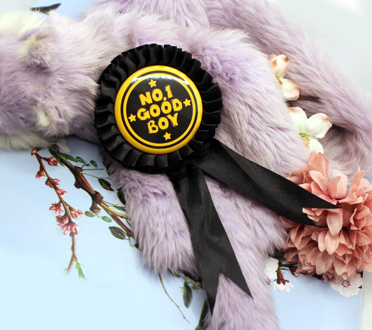 No.1 Good Boy Gold and Black Rosettes (58mm)
