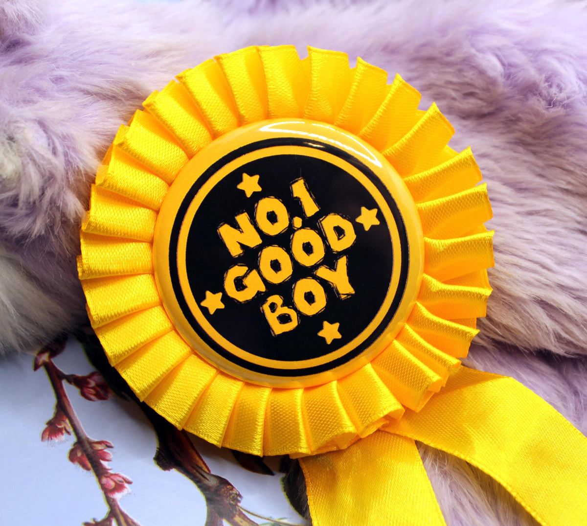 No.1 Good Boy Gold and Black Rosettes (58mm)