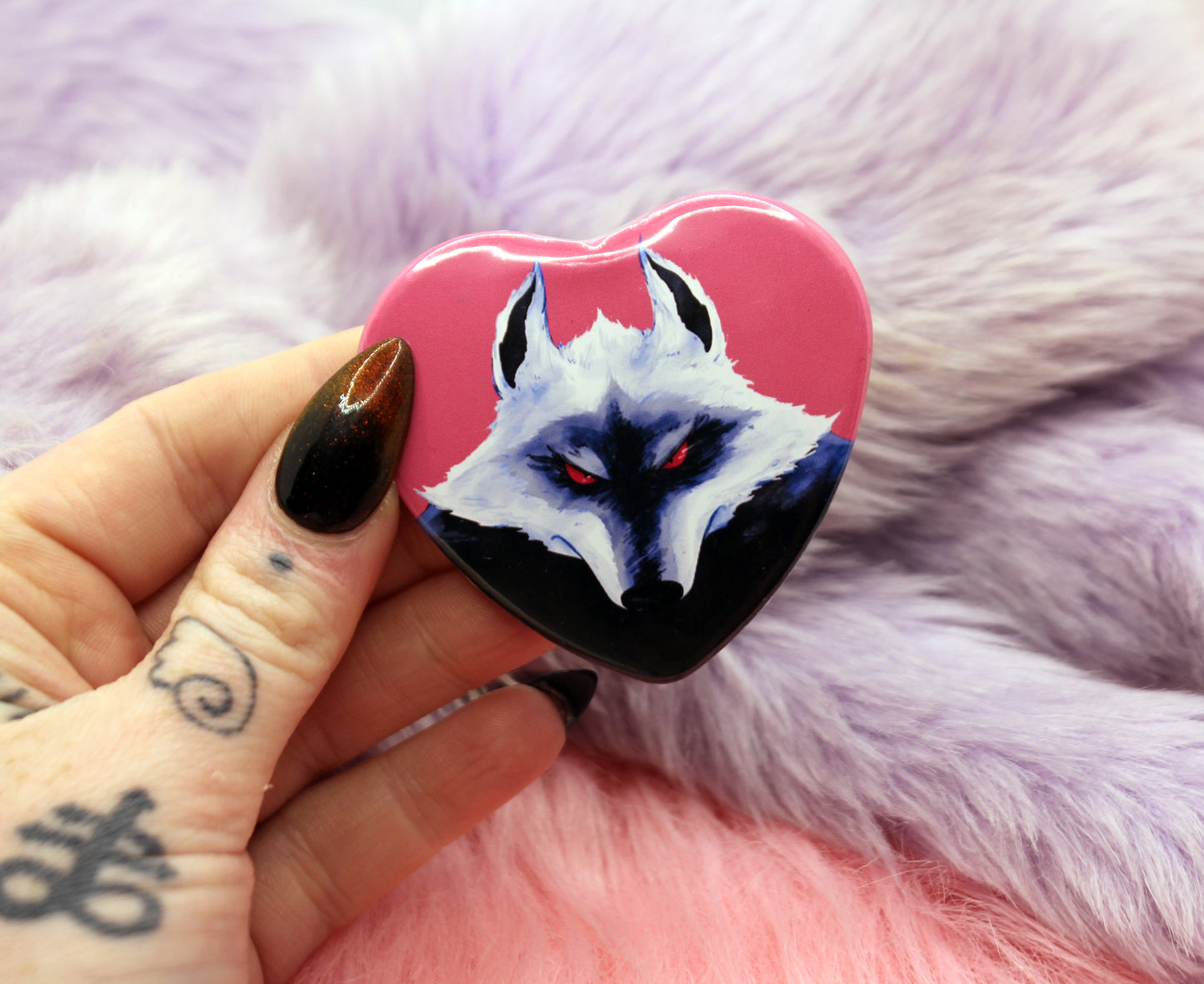 El Lobo Death Wolf Heart Badge
