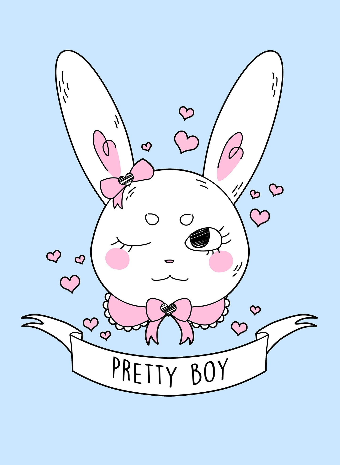 Bunny Pretty Boy Bunny A6 Print