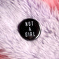 Not a Boy, Not a Girl & Gendervoid Badges (38mm) | Nonbinary agender black and white goth LGBTQ