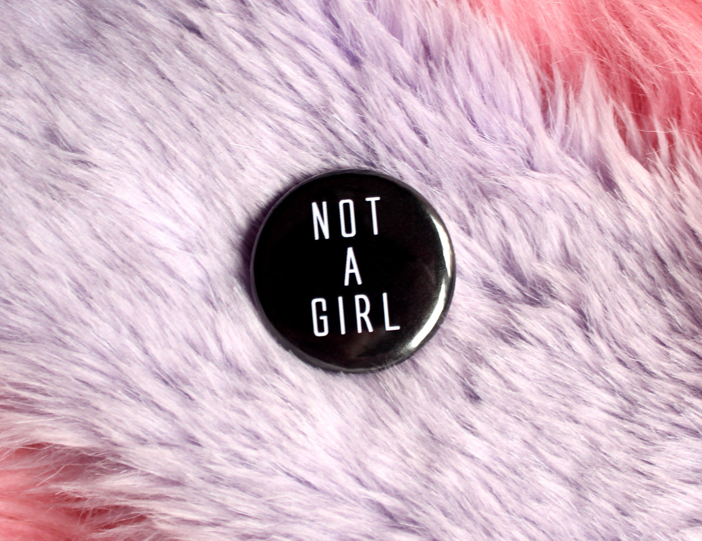 Not a Boy, Not a Girl & Gendervoid Badges (38mm) | Nonbinary agender black and white goth LGBTQ