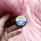 Non-Bunary Badge (38mm) - Non-Binary Rabbit Animal Pun