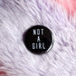 Not a Boy, Not a Girl & Gendervoid Badges (38mm) | Nonbinary agender black and white goth LGBTQ