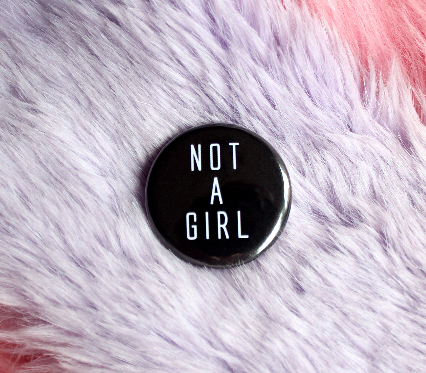 Not a Boy, Not a Girl & Gendervoid Badges (38mm) | Nonbinary agender black and white goth LGBTQ