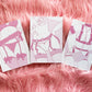 Pastel Girls in Garters Harness A6 Print