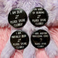 Deaf, Partially Deaf, Hard of Hearing and Auditory Processing Please Speak Clearly Badges - 58mm