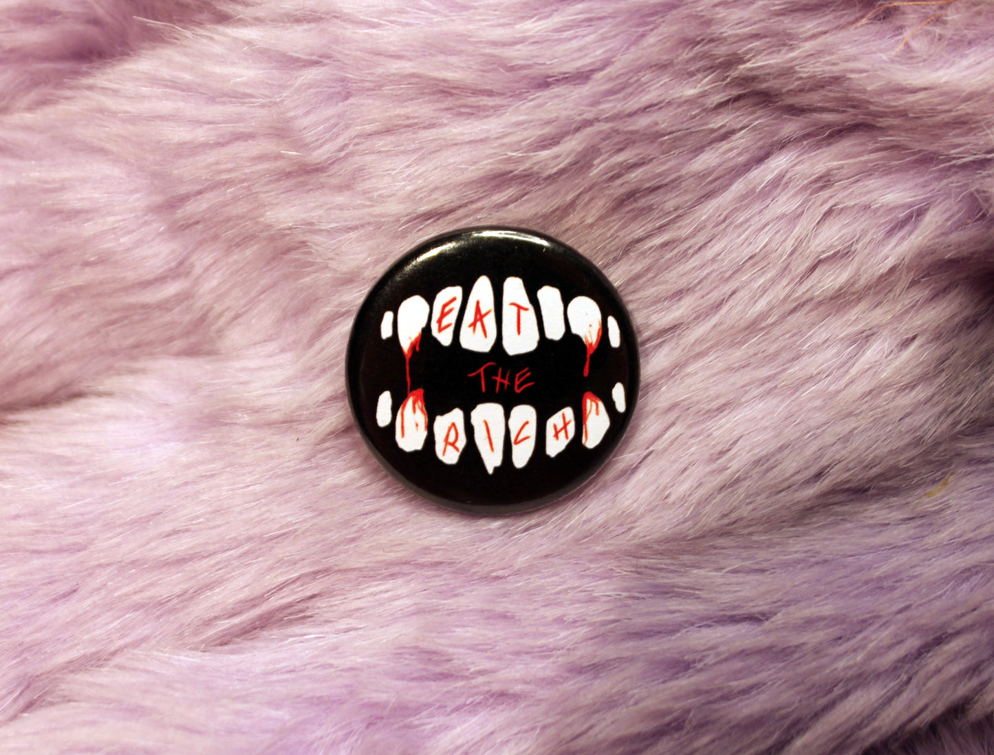 Eat the Rich Badge (38mm) | leftist politics humour goth