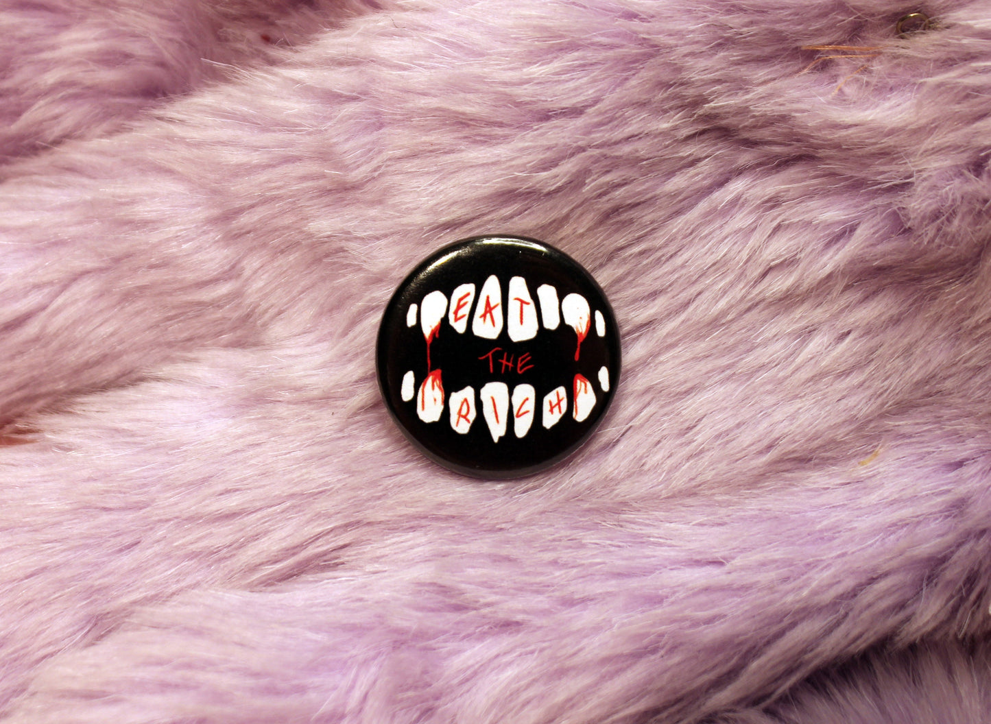 Eat the Rich Badge (38mm) | leftist politics humour goth