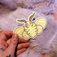 Cabbage The White Moth With Heart Eyes Sticker (7cm)