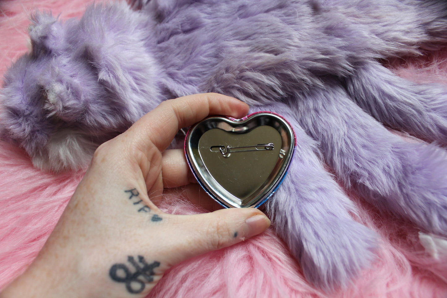 Succubi Pride Heart Badges (55mm) - LGBTQ+ Succubus Pride Flag