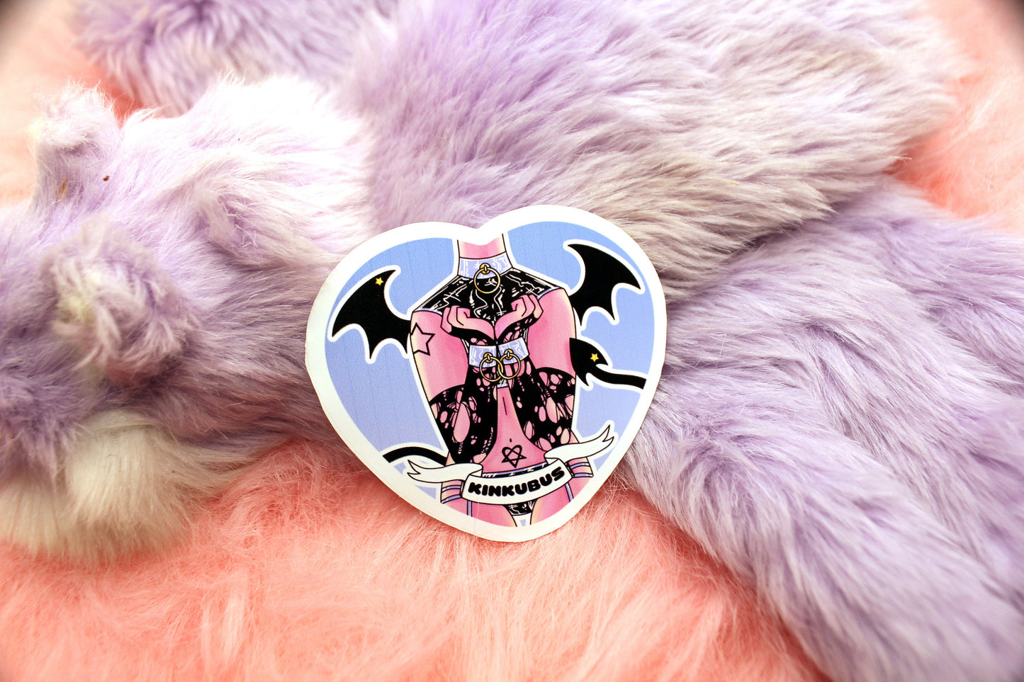 Kinkubus Concubus Heart Sticker (55mm) - Androgynous demon stickers