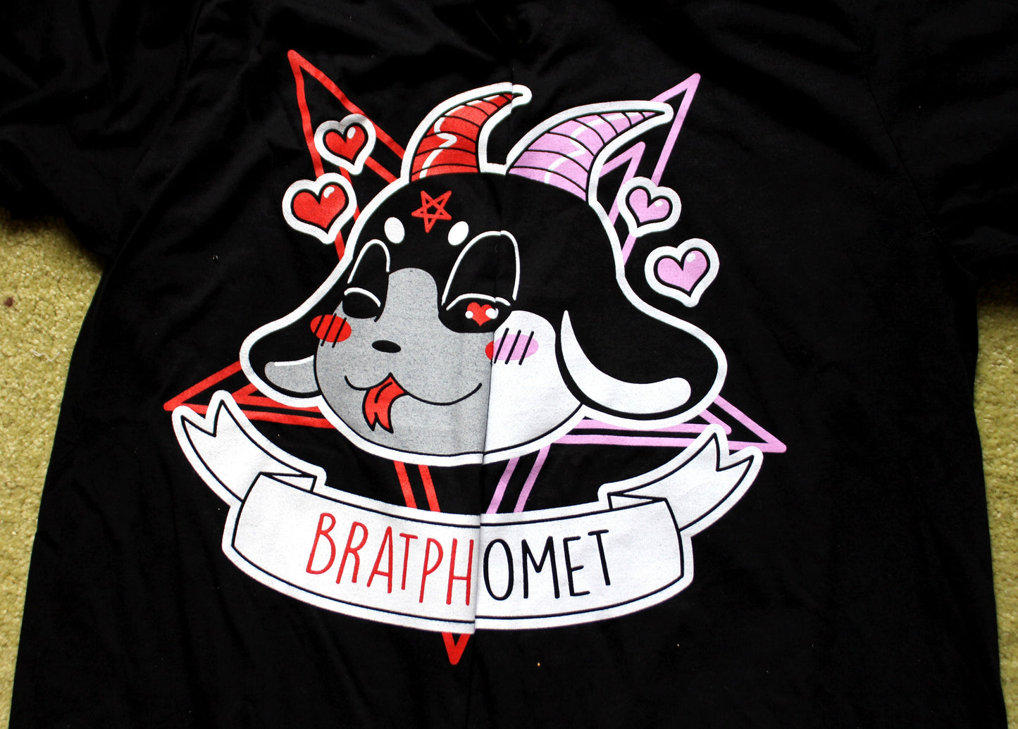 Bratphomet Black & Pink T-shirt (Sizes: S-XXL)
