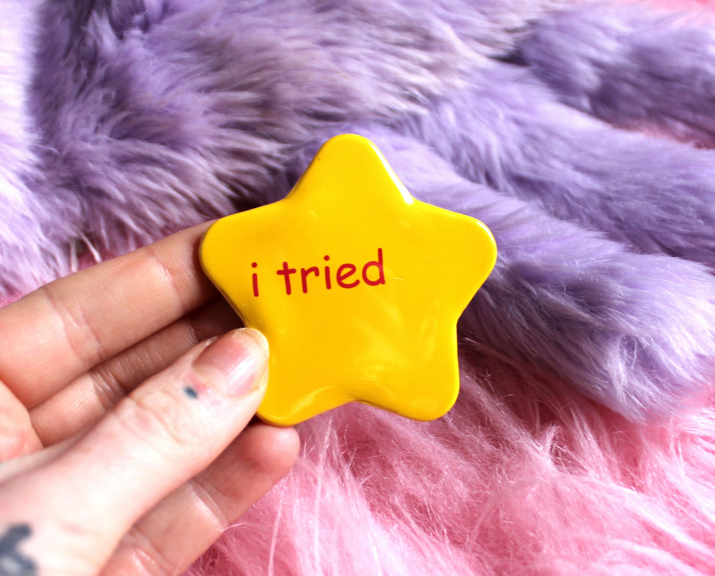 i tried & u tried meme Star Badges (55mm)