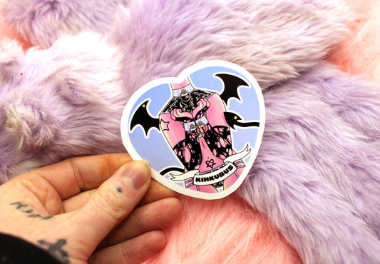 Kinkubus Concubus Heart Sticker (55mm) - Androgynous demon stickers