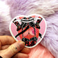 Kinkubus Red Succubus Heart Sticker (55mm) - kinky demon woman stickers