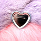 Oni Demon Dog Heart Badges (55mm) - Holographic finish Blue Pink Red Black