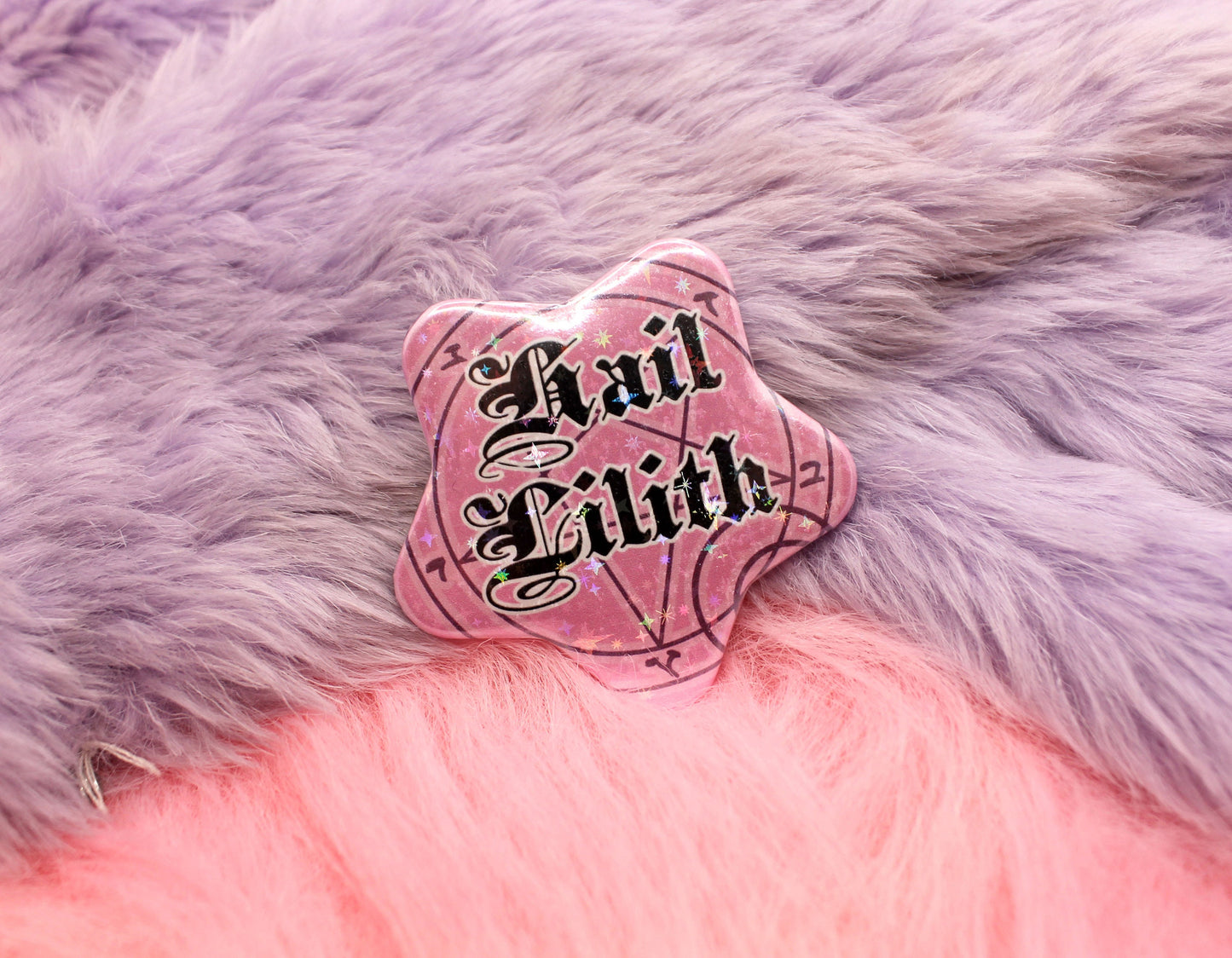 Hail Lilith Pentagram Star Badges (55mm)