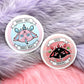 Trans Rights Baphomet Sticker (42mm) - Kawaii Cartoon Devil Baphy says trans rights lgbtq pride