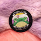 No Gender Only Froggy Iron-On Patch (60mm) - non-binary pride frog embroidered patch