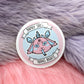 Trans Rights Baphomet Sticker (42mm) - Kawaii Cartoon Devil Baphy says trans rights lgbtq pride