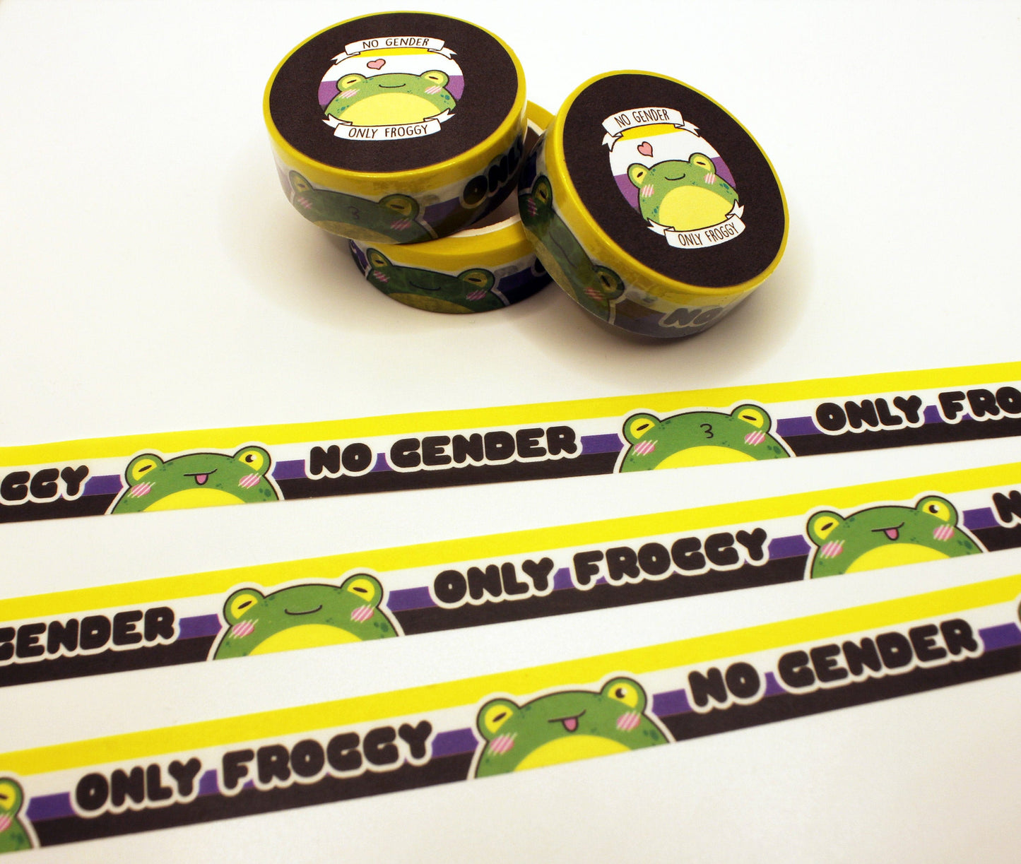 No Gender Only Froggy Washi Tape 1.5cm x 10m