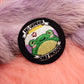 No Gender Only Froggy Iron-On Patch (60mm) - non-binary pride frog embroidered patch