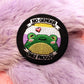 No Gender Only Froggy Iron-On Patch (60mm) - non-binary pride frog embroidered patch