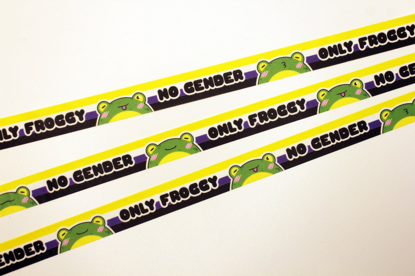 No Gender Only Froggy Washi Tape 1.5cm x 10m