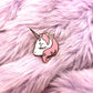 Wayland Enamel Pin (A Grade, Hard, Rose Gold) - Pink Unicorn