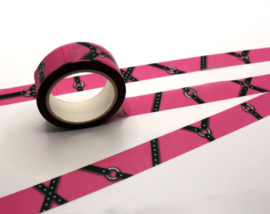 Pink Bondage Washi Tape 1.5cm x 10m
