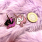 Wayland Enamel Pin (A Grade, Hard, Rose Gold) - Pink Unicorn