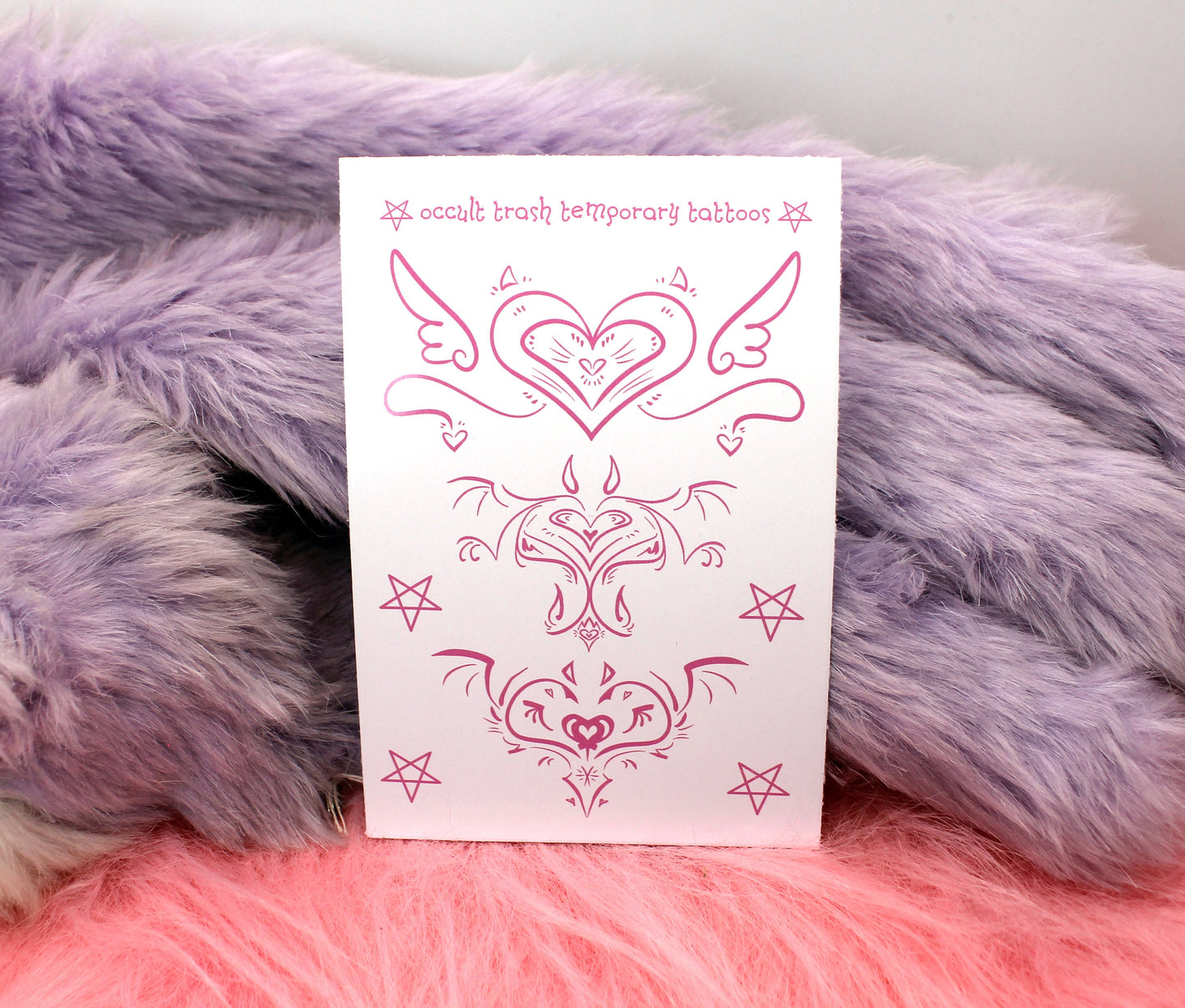 Succubi/boi Sigil Temporary Tattoos Sheet B (Black, Pink, Purple & Red Available)