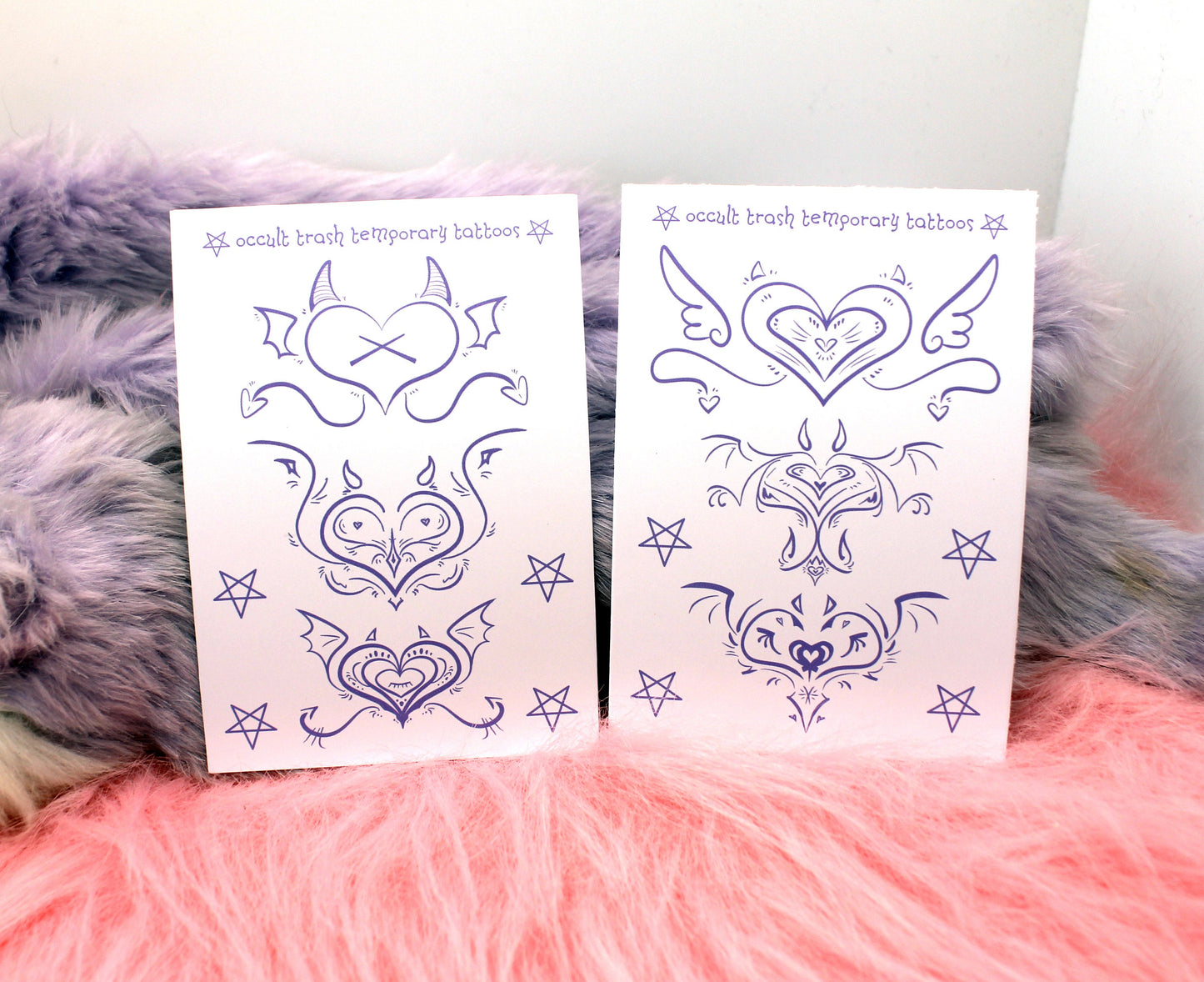 Succubi/boi Sigil Temporary Tattoos Sheet A (Black, Pink, Purple & Red Available)