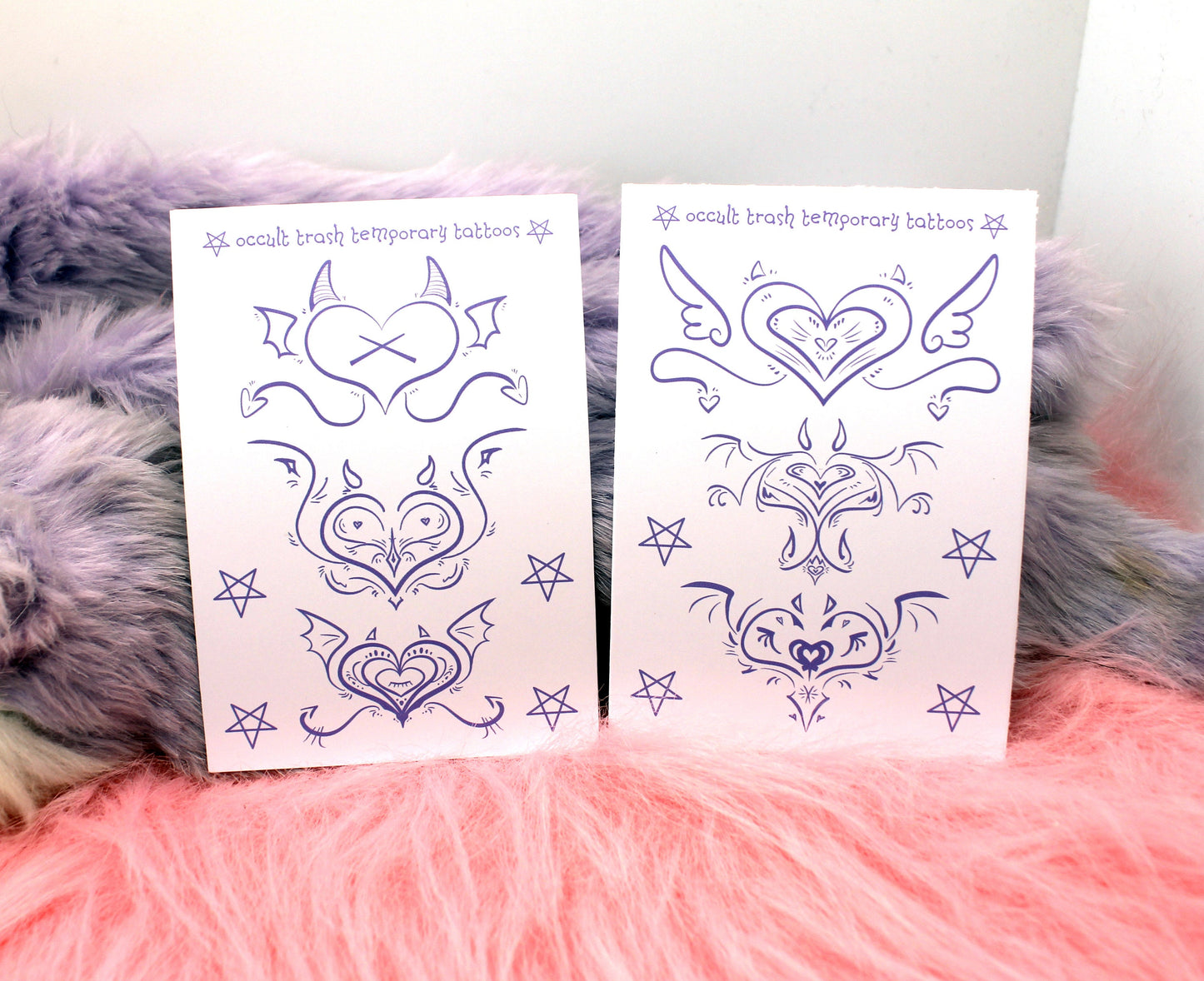 Succubi/boi Sigil Temporary Tattoos Sheet B (Black, Pink, Purple & Red Available)