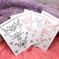 Succubi/boi Sigil Temporary Tattoos Sheet B (Black, Pink, Purple & Red Available)