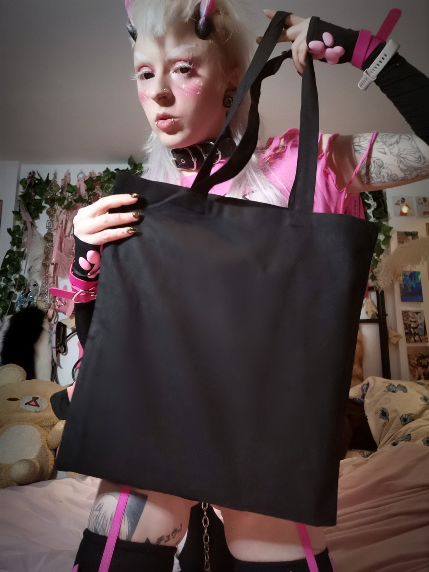 Occult Trash Heart Sigil Tote Bag - Black Edition