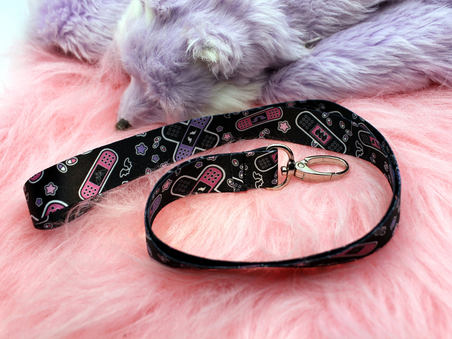 Black Menhera 90cm Lanyard - Yamikawaii Plasters