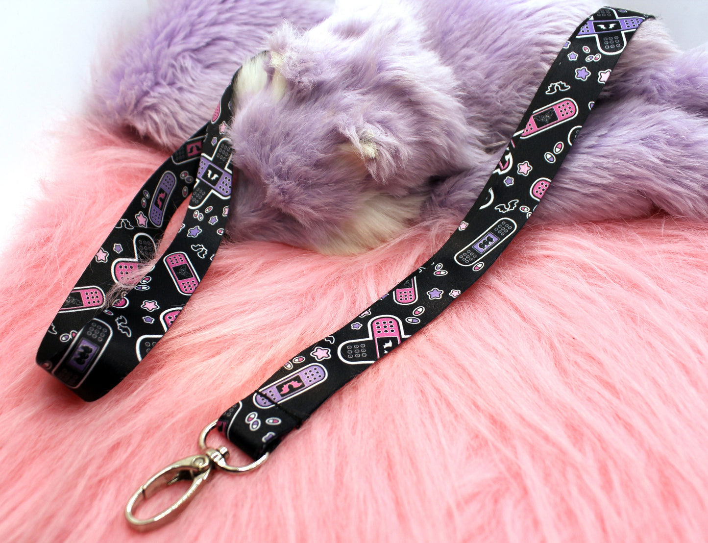 Black Menhera 90cm Lanyard - Yamikawaii Plasters